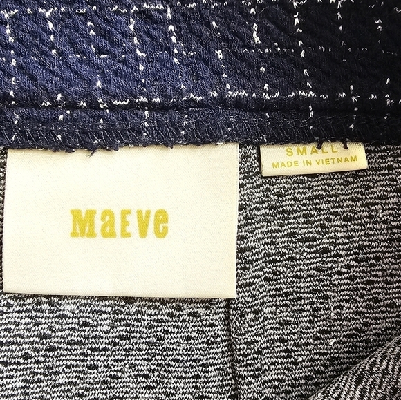 Anthropologie Maeve Blue Knit Zip Back Pencil Skirt Size Small - Picture 5 of 5